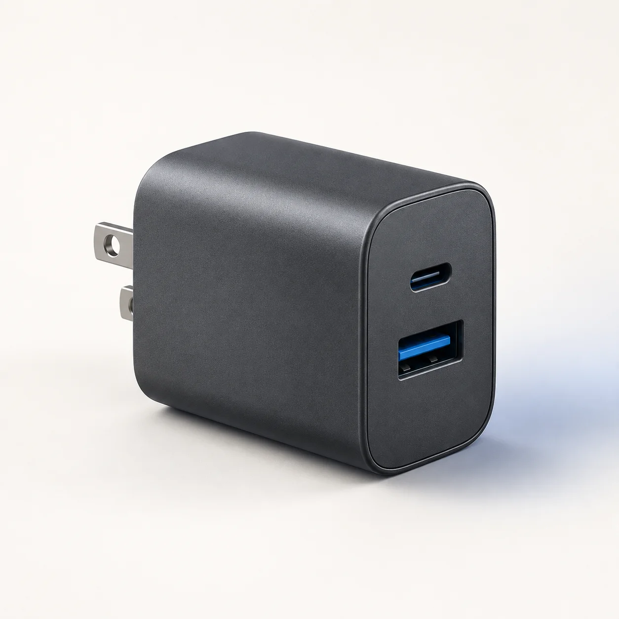 Compact Dual-Port Wall Charger