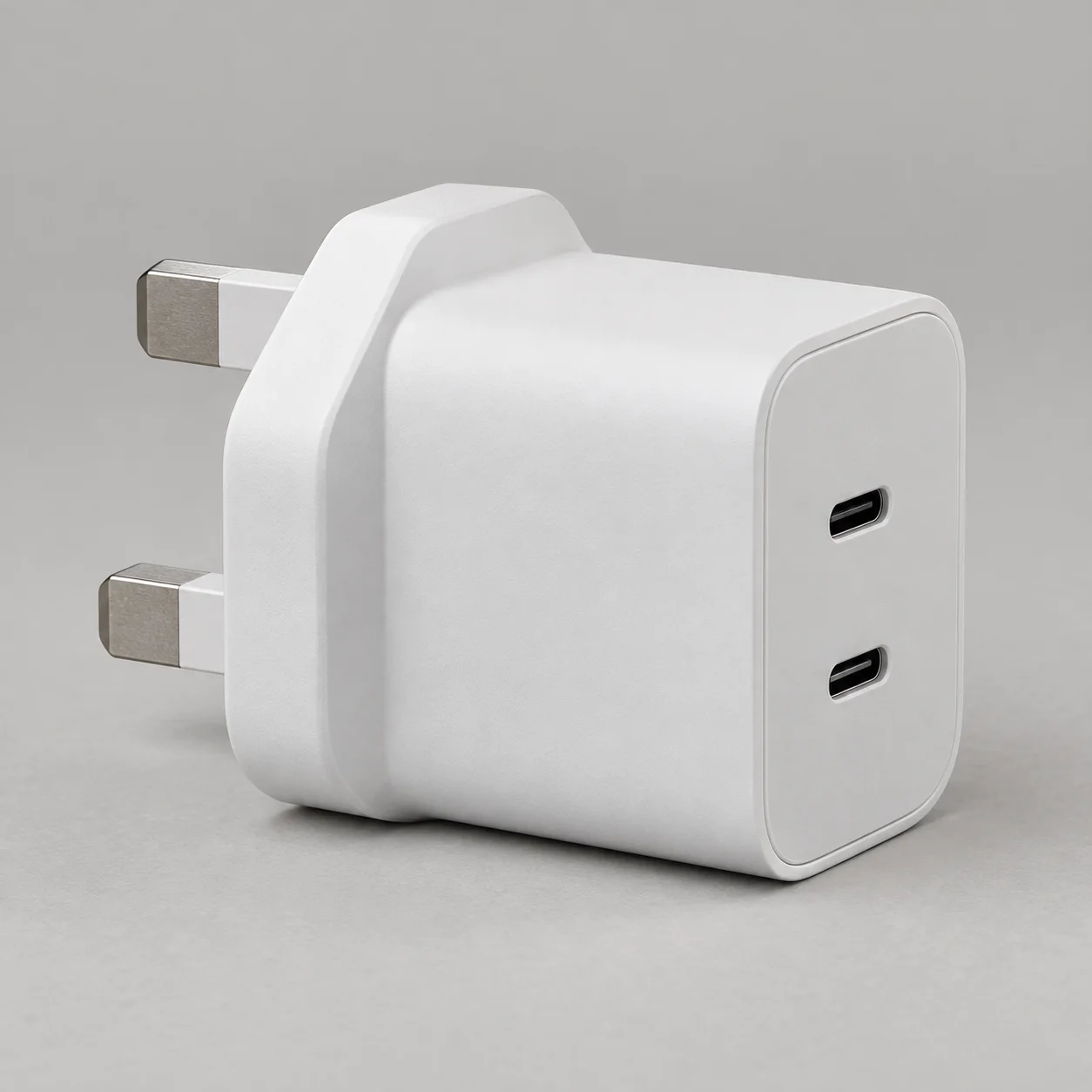 Compact Dual-Port Wall Charger — side view