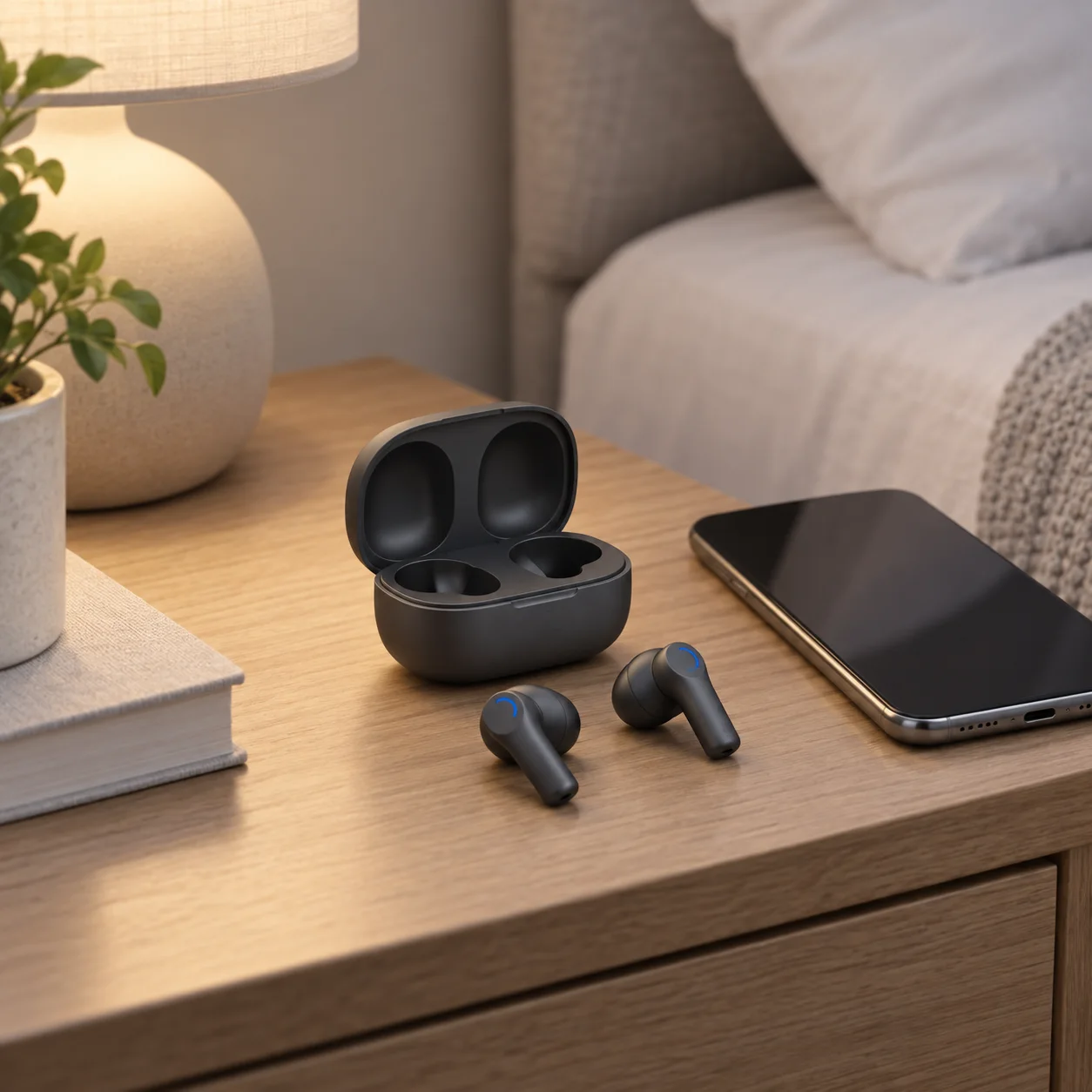 Compact True Wireless Earbuds — lifestyle view