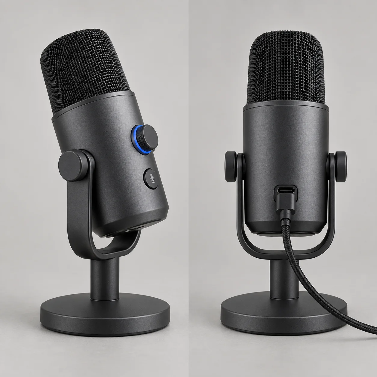 Desktop USB Microphone — side view