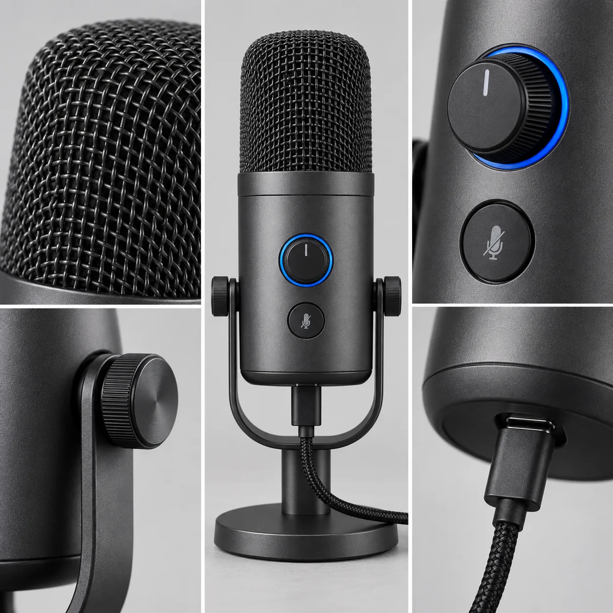 Desktop USB Microphone — detail view