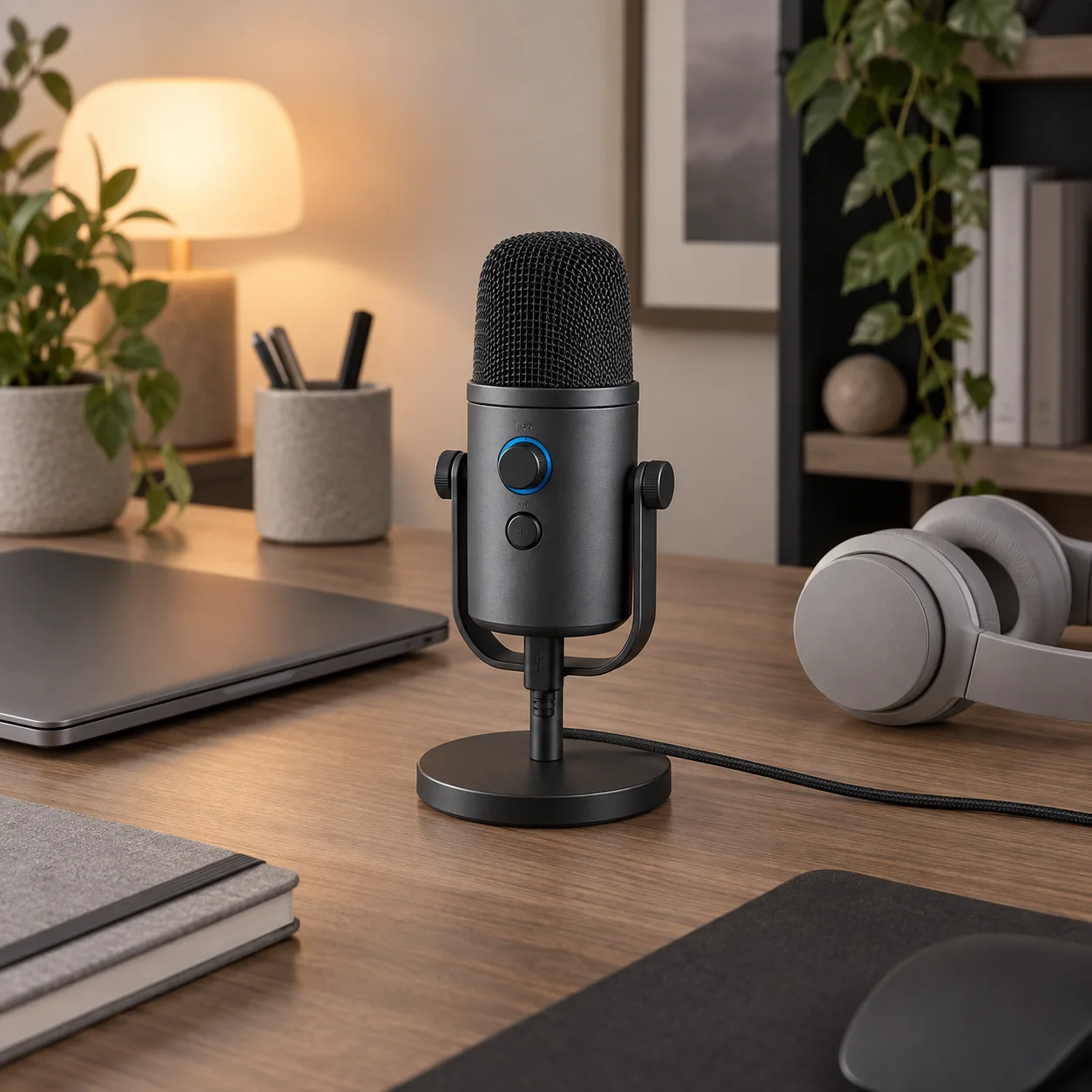Desktop USB Microphone — lifestyle view