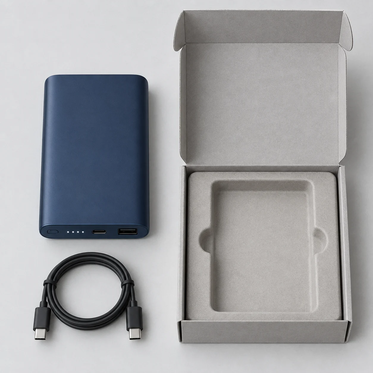 Dual-Port 10000 Power Bank — package contents
