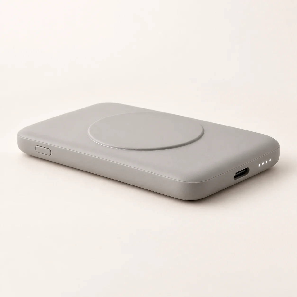 Magnetic Wireless Power Bank — side view