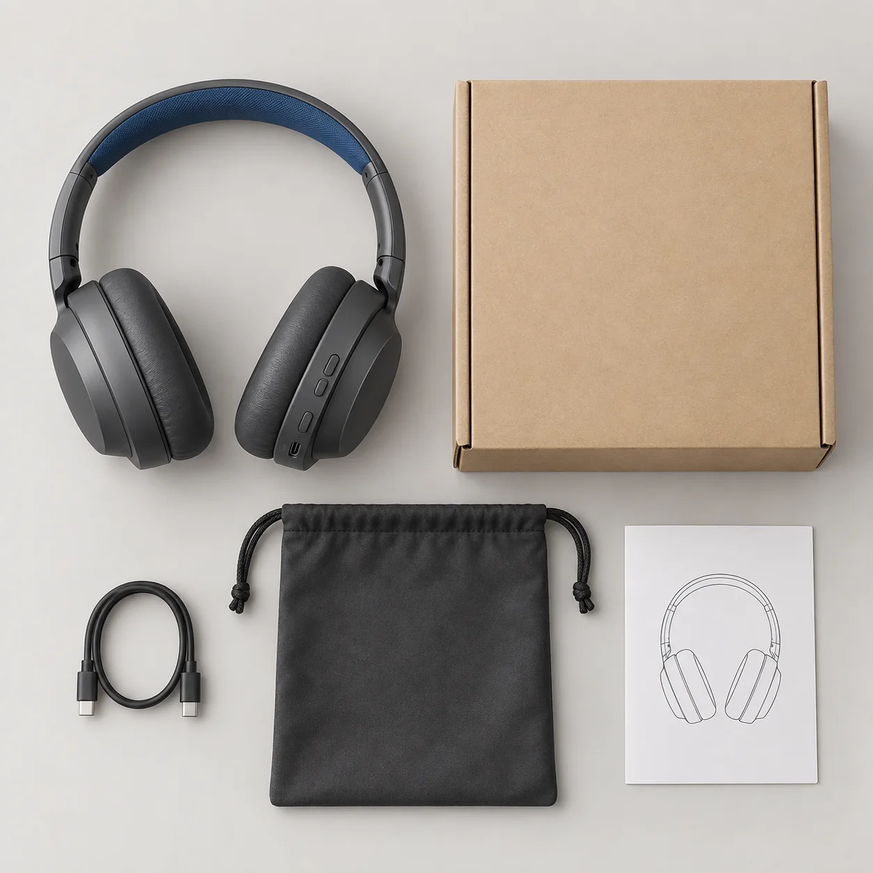Over-Ear Wireless Headphones — package contents