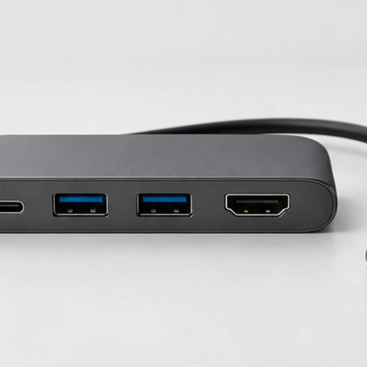 USB-A and USB-C Travel Hub — detail view