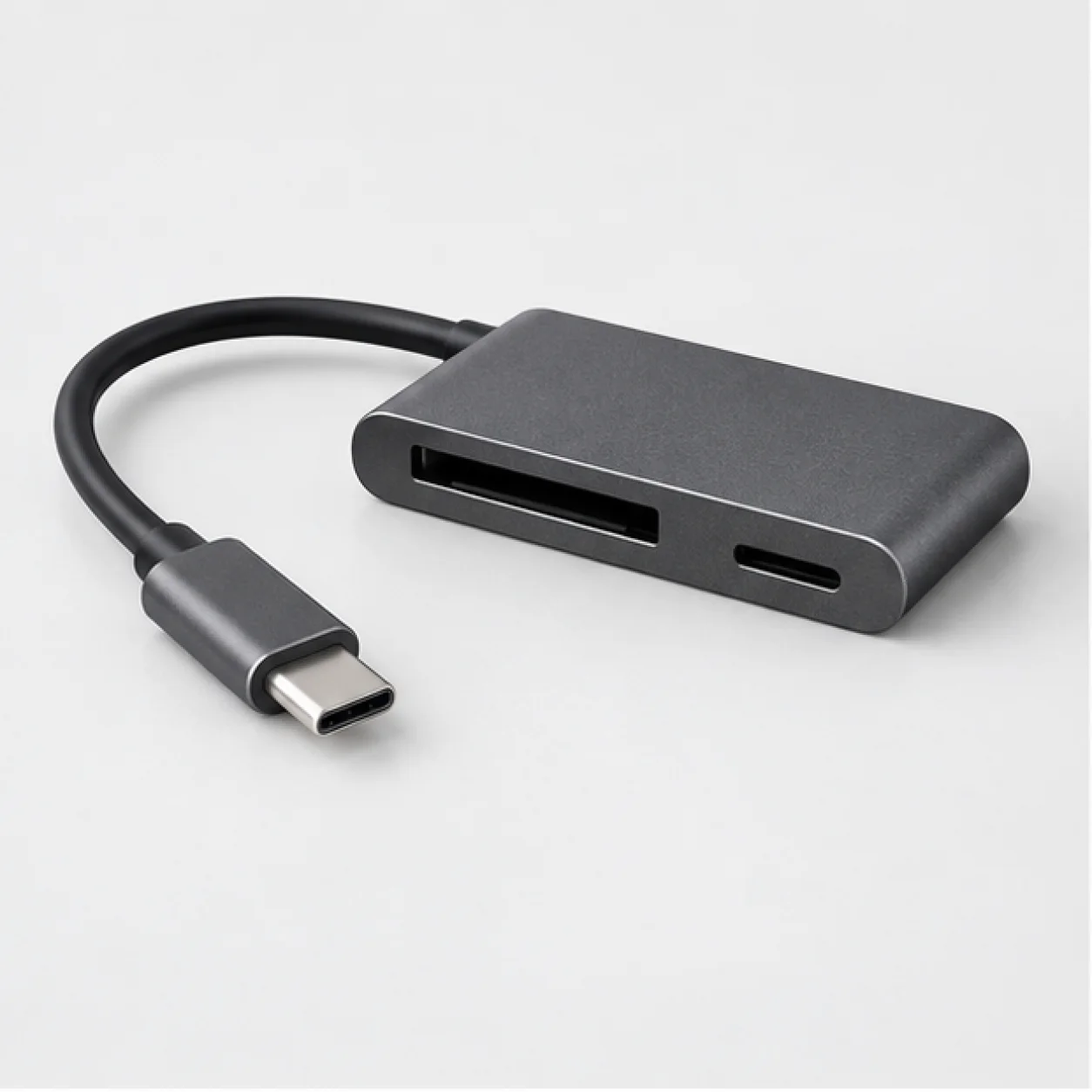 USB-C Card Reader — side view