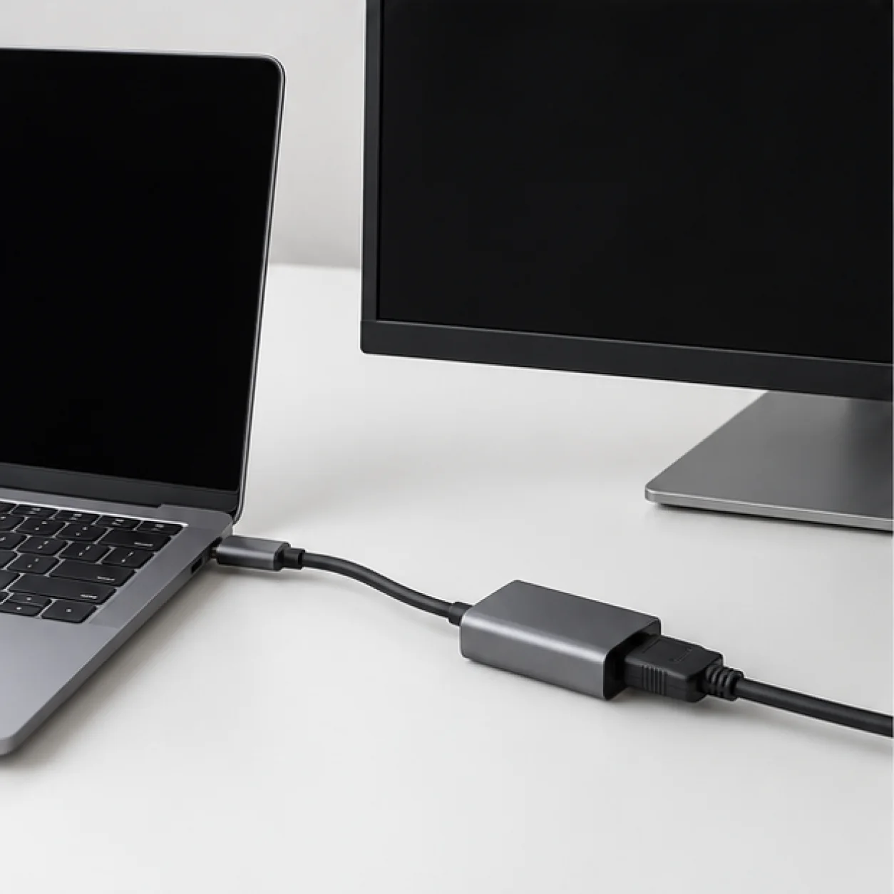 USB-C HDMI Display Adapter — lifestyle view